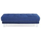 Derek Oversized Velvet Ottoman