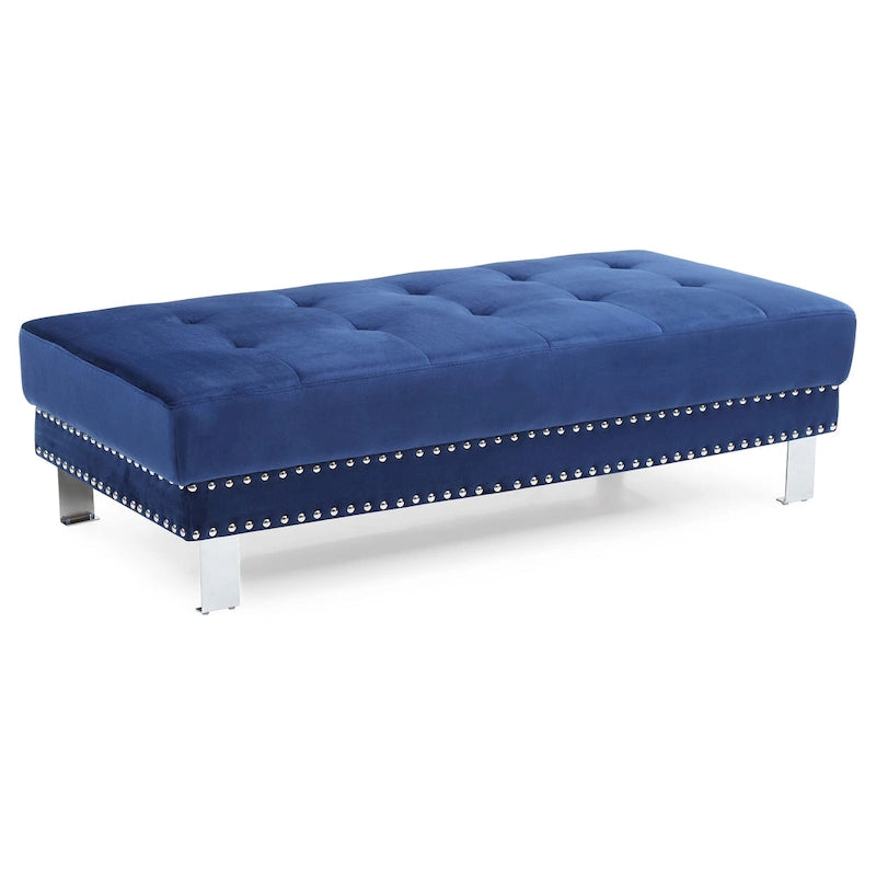 Derek Oversized Velvet Ottoman