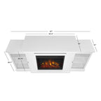 Cheminée électrique Calie 67 avec meuble TV blanc de Real Flame