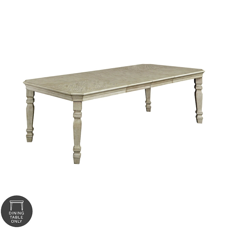 Table à manger extensible en bois Tani White de 100 po de Furniture of America