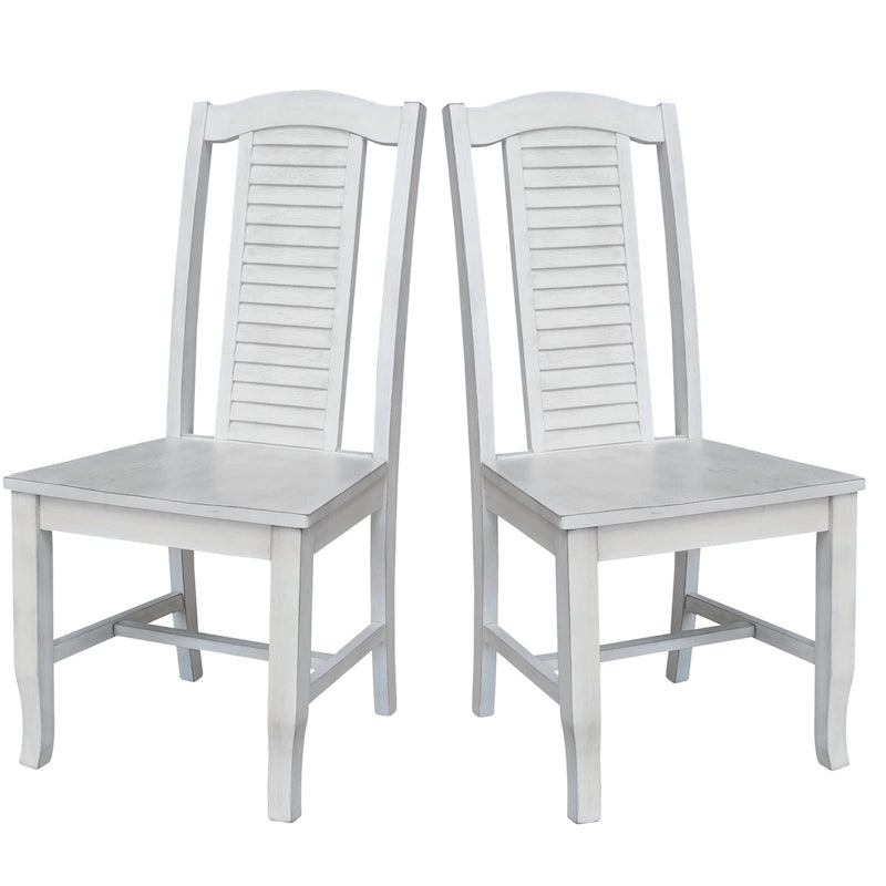 Chaises de salle à manger en bois massif « bord de mer » — Ensemble de deux