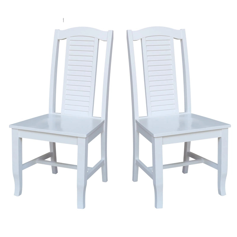 Chaises de salle à manger en bois massif « bord de mer » — Ensemble de deux