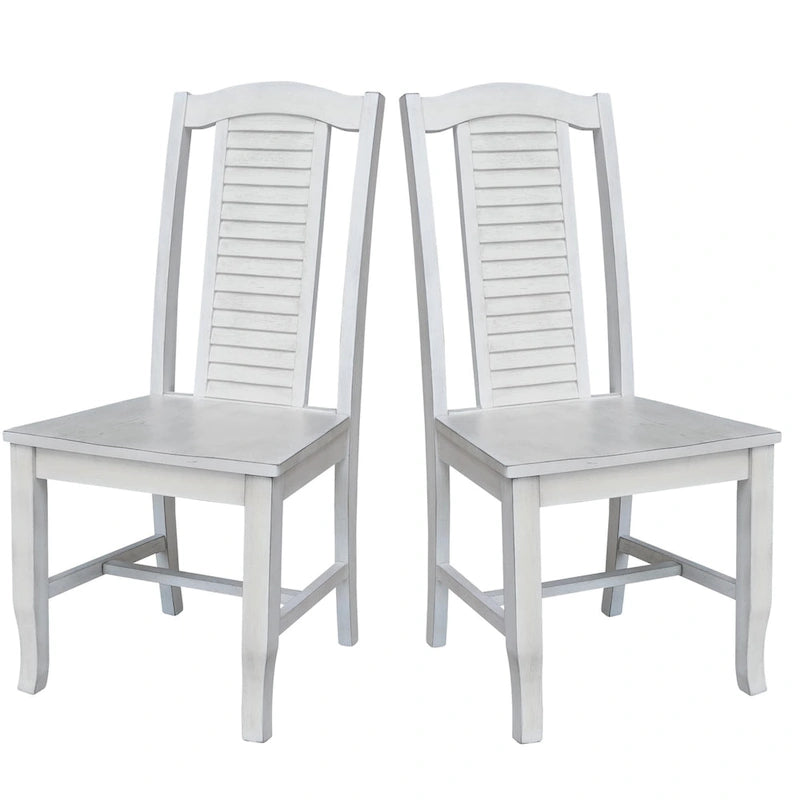 Chaises de salle à manger en bois massif « bord de mer » — Ensemble de deux