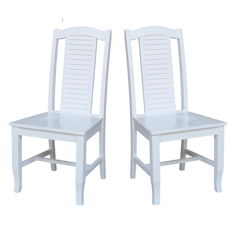 Chaises de salle à manger en bois massif « bord de mer » — Ensemble de deux