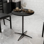 24 Round Wood Cocktail Table with 30 and 42 Columns