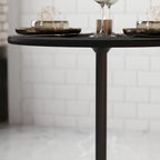 24 Round Wood Cocktail Table with 30 and 42 Columns