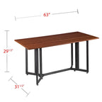 Table console extensible Driness de SEI Furniture - Noire