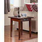 Table d'appoint AFI Shaker avec chargeur, en noyer