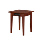 Table d'appoint AFI Shaker avec chargeur, en noyer