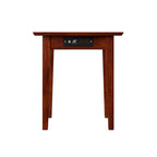Table d'appoint AFI Shaker avec chargeur, en noyer