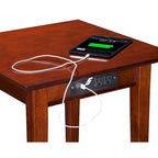 Table d'appoint AFI Shaker avec chargeur, en noyer