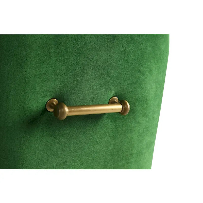 Chaise d'appoint en velours vert Beatrix