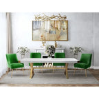 Chaise d'appoint en velours vert Beatrix