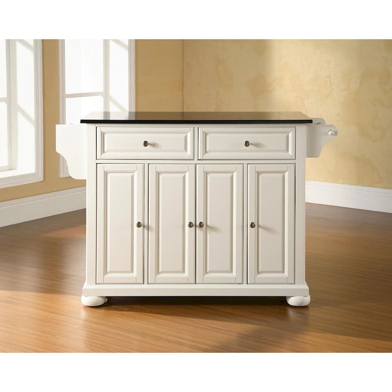 Crosley Alexandria Granite Top Full Size Kitchen Island/Cart - 18d x 51.5w x 34h
