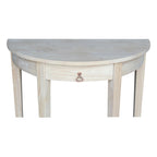 Table demi-lune inachevée en parawood massif
