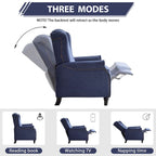 Fauteuil inclinable à dossier capitonné et pieds en bois