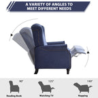 Fauteuil inclinable à dossier capitonné et pieds en bois