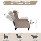 Fauteuil inclinable à dossier capitonné et pieds en bois
