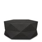 Table basse hexagonale en bois massif Arreto avec rangement