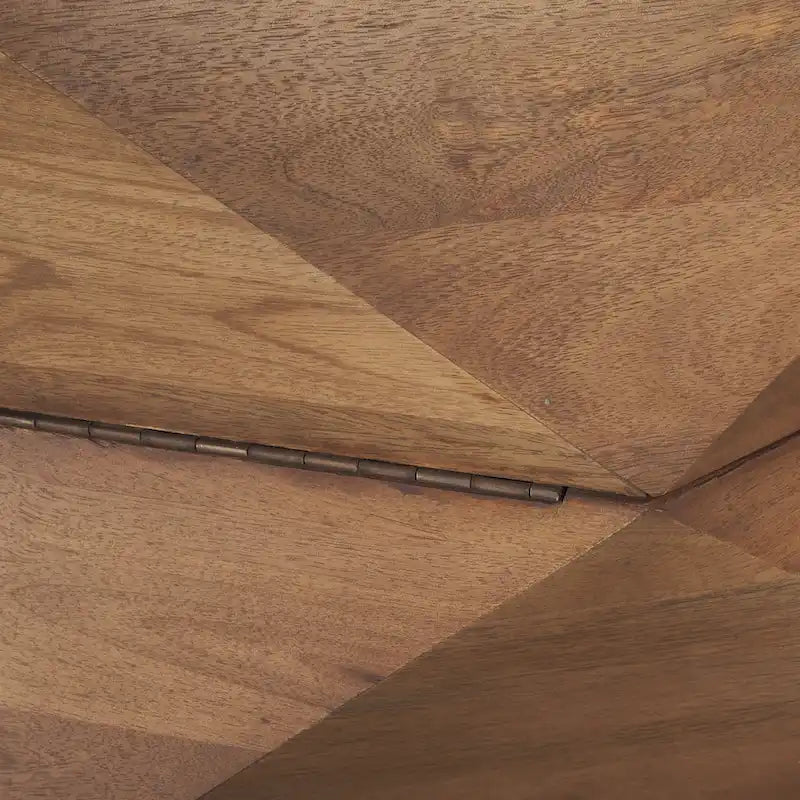 Table basse hexagonale en bois massif Arreto avec rangement