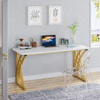 Bureau d'ordinateur moderne blanc de 55 pouces