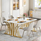 Bureau d'ordinateur moderne blanc de 55 pouces
