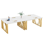 Bureau d'ordinateur moderne blanc de 55 pouces