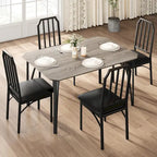 Ensemble de table à manger de style ferme pour 4 personnes, coin petit-déjeuner