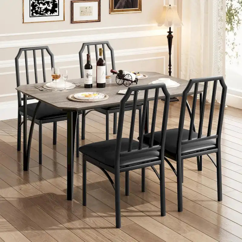 Ensemble de table à manger de style ferme pour 4 personnes, coin petit-déjeuner