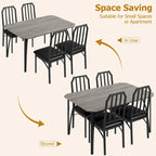 Ensemble de table à manger de style ferme pour 4 personnes, coin petit-déjeuner