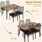 Ensemble de table à manger de style ferme pour 4 personnes, coin petit-déjeuner
