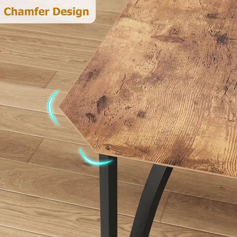 Ensemble de table à manger de style ferme pour 4 personnes, coin petit-déjeuner