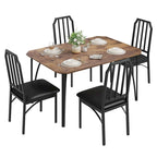Ensemble de table à manger de style ferme pour 4 personnes, coin petit-déjeuner