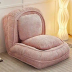 Chaise longue convertible, Canapé paresseux de sol, Lit de canapé rembourré pliant avec dossier réglable
