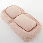 Chaise longue convertible, Canapé paresseux de sol, Lit de canapé rembourré pliant avec dossier réglable