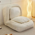 Chaise longue convertible, Canapé paresseux de sol, Lit de canapé rembourré pliant avec dossier réglable