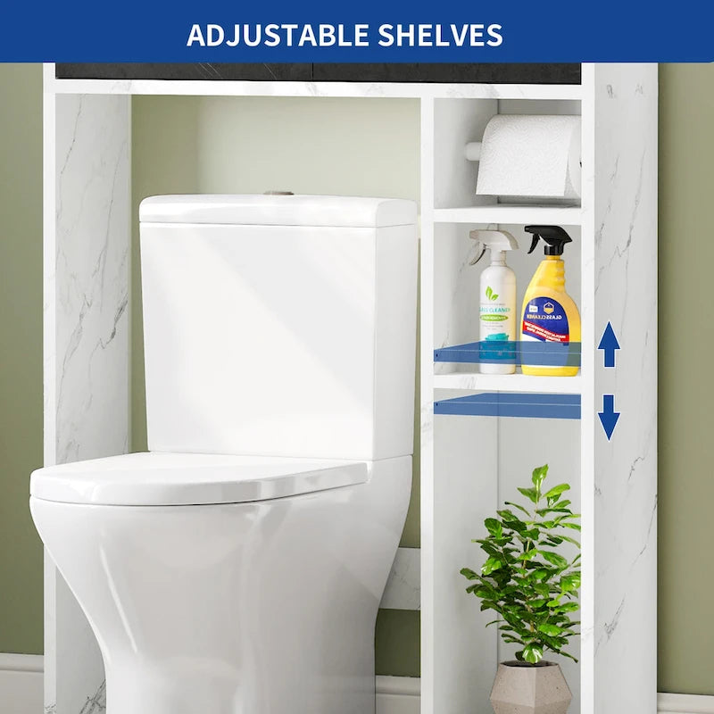 Meuble de rangement de salle de bain Moasis à placer au-dessus des toilettes avec tiroirs et étagères