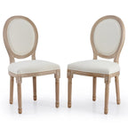 CO-Z Chaises Louis XVI Rembourrées pour Salle à Manger et d'Appoint, Lot de 2