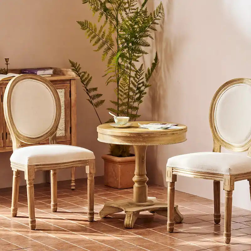 CO-Z Chaises Louis XVI Rembourrées pour Salle à Manger et d'Appoint, Lot de 2