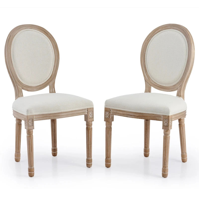 CO-Z Chaises Louis XVI Rembourrées pour Salle à Manger et d'Appoint, Lot de 2