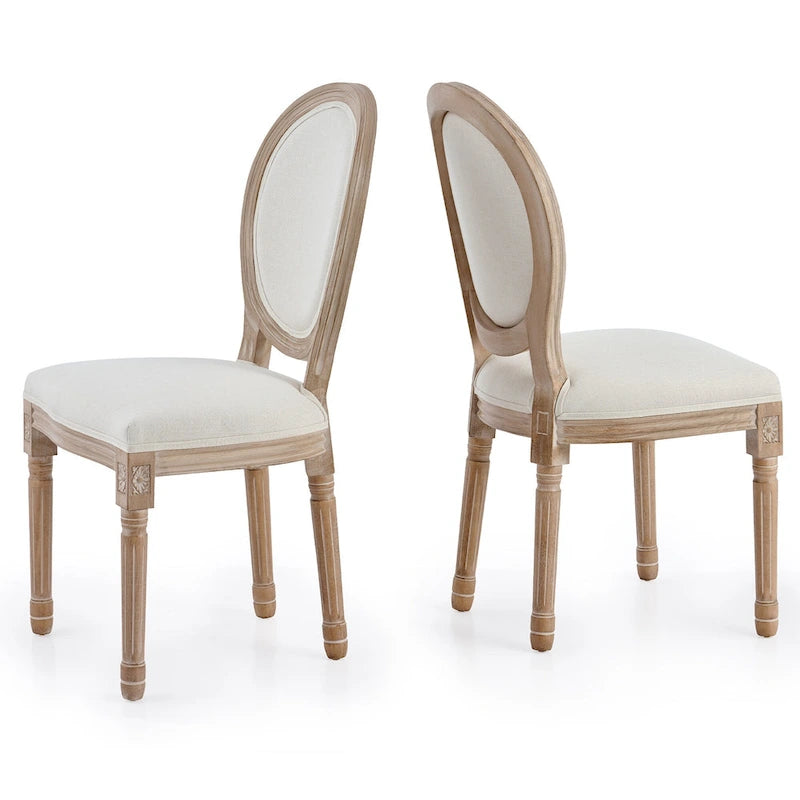 CO-Z Chaises Louis XVI Rembourrées pour Salle à Manger et d'Appoint, Lot de 2