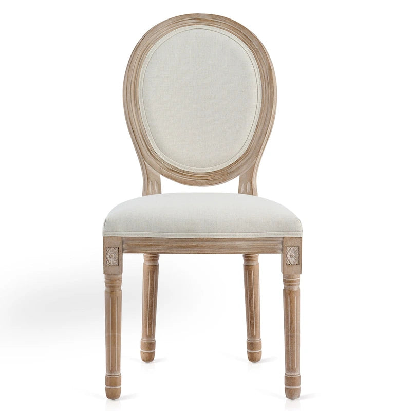 CO-Z Chaises Louis XVI Rembourrées pour Salle à Manger et d'Appoint, Lot de 2