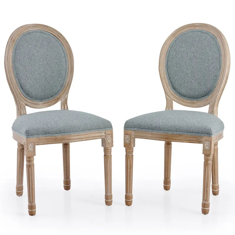 CO-Z Chaises Louis XVI Rembourrées pour Salle à Manger et d'Appoint, Lot de 2