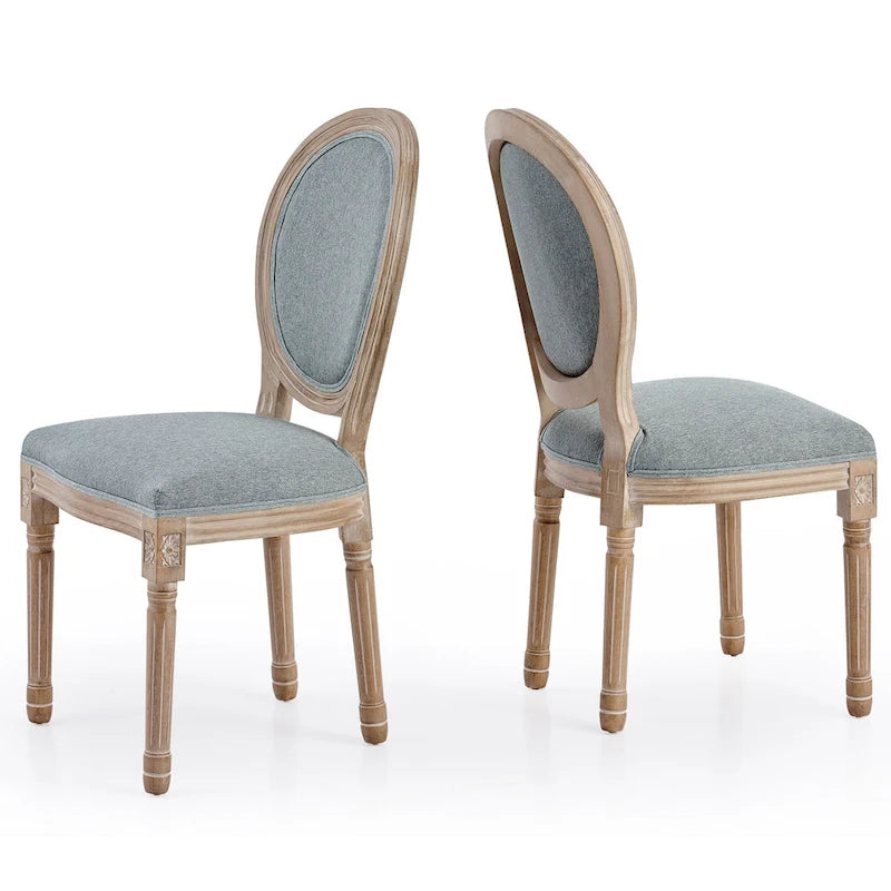 CO-Z Chaises Louis XVI Rembourrées pour Salle à Manger et d'Appoint, Lot de 2