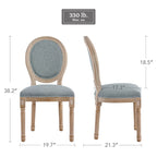 CO-Z Chaises Louis XVI Rembourrées pour Salle à Manger et d'Appoint, Lot de 2