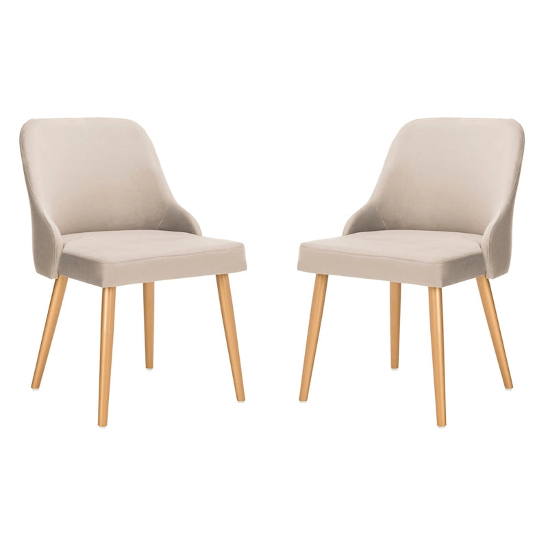 Chaise de salle à manger rembourrée SAFAVIEH Nobie 18.3 - Gris/Or (Lot de 2) - 21 x 22 x 31 - 21Lx22Px31H