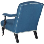 SAFAVIEH Kassie Steel Blue Arm Chair - 27.6 x 36.8 x 35 - 28Wx37Dx35H