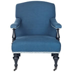 SAFAVIEH Kassie Steel Blue Arm Chair - 27.6 x 36.8 x 35 - 28Wx37Dx35H