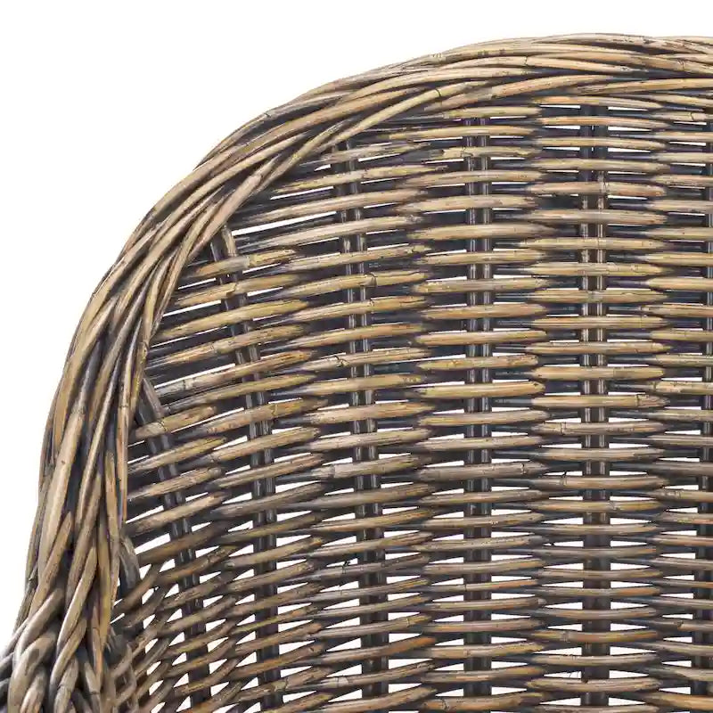 SAFAVIEH Sinja Yellow Rattan Club Chair - 24 x 26 x 35 - 24Wx26Dx35H