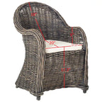 SAFAVIEH Sinja Yellow Rattan Club Chair - 24 x 26 x 35 - 24Wx26Dx35H